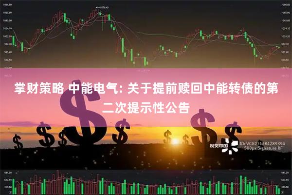 掌财策略 中能电气: 关于提前赎回中能转债的第二次提示性公告